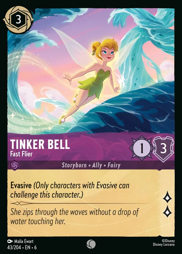 Tinker Bell - Fast Flier — Disney Lorcana Character card from Azurite Sea