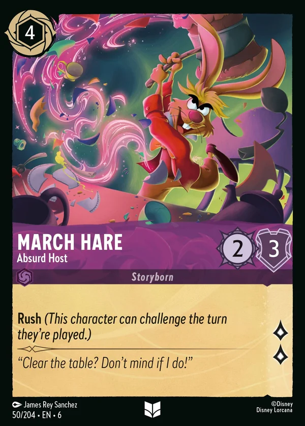 March Hare - Absurd Host — Disney Lorcana Character card from Azurite Sea
