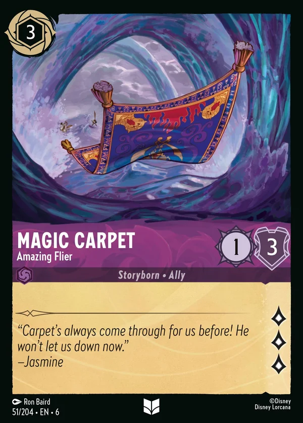 Magic Carpet - Amazing Flier — Disney Lorcana Character card from Azurite Sea