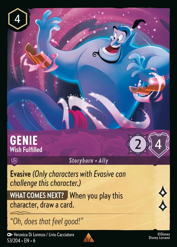 Genie - Wish Fulfilled — Disney Lorcana Character card from Azurite Sea