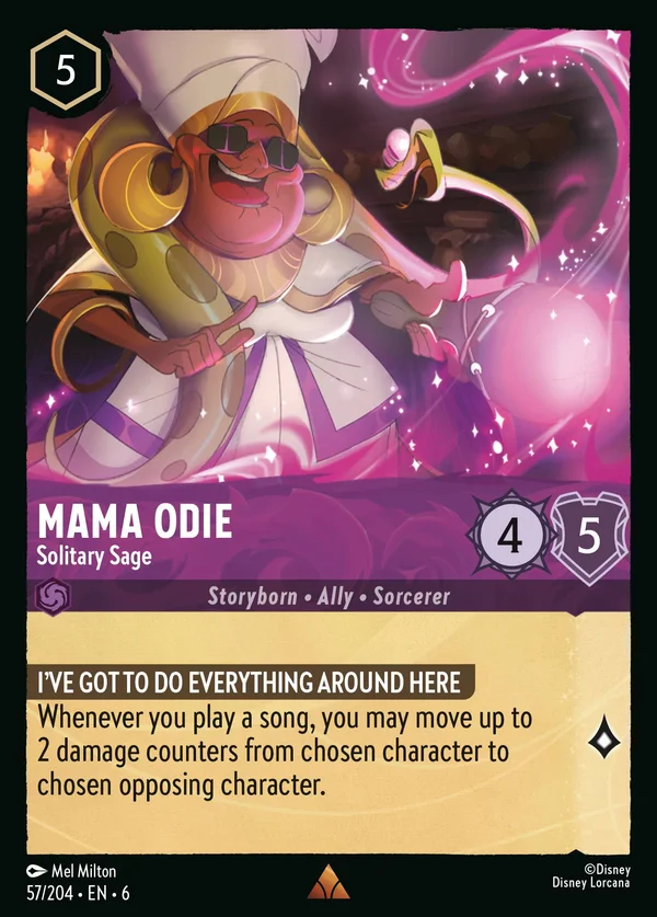 Mama Odie - Solitary Sage — Disney Lorcana Character card from Azurite Sea