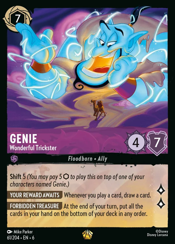 Genie - Wonderful Trickster — Disney Lorcana Character card from Azurite Sea