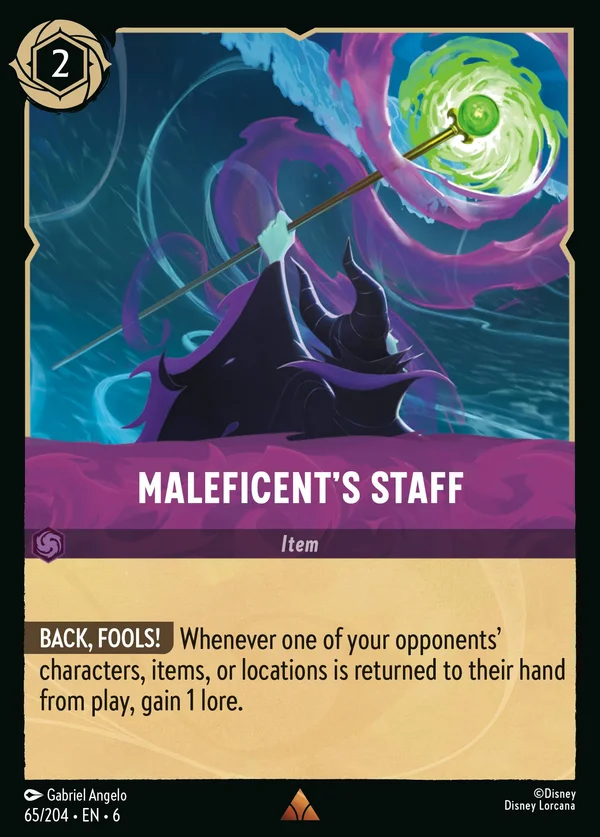 Maleficent's Staff — Disney Lorcana Item card from Azurite Sea