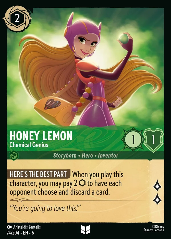 Honey Lemon - Chemical Genius — Disney Lorcana Character card from Azurite Sea