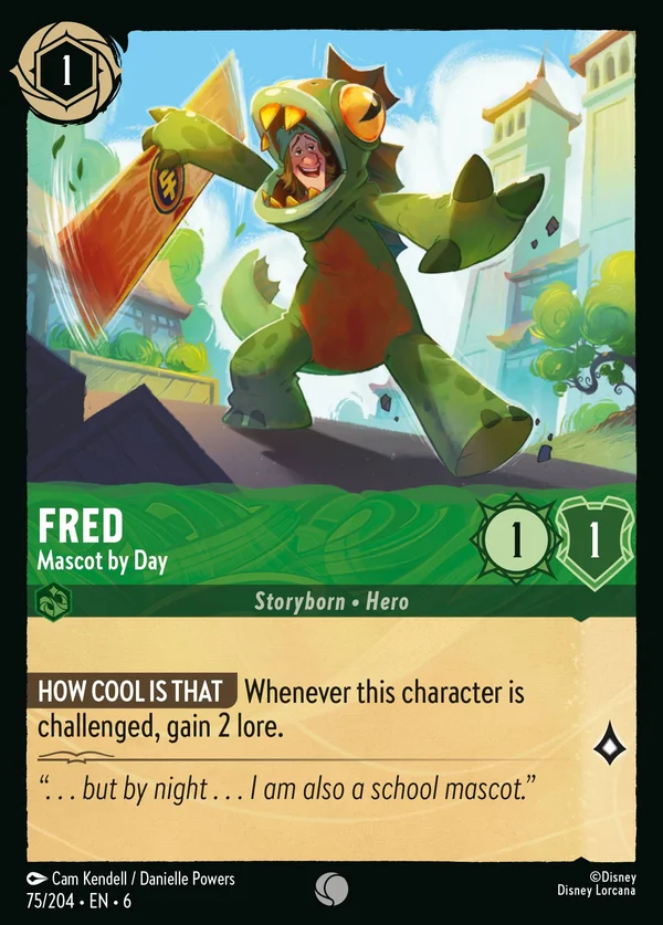 Fred - Mascot by Day — Disney Lorcana Character card from Azurite Sea