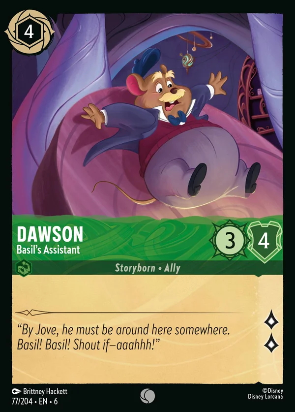 Dawson - Basil's Assistant — Disney Lorcana Character card from Azurite Sea