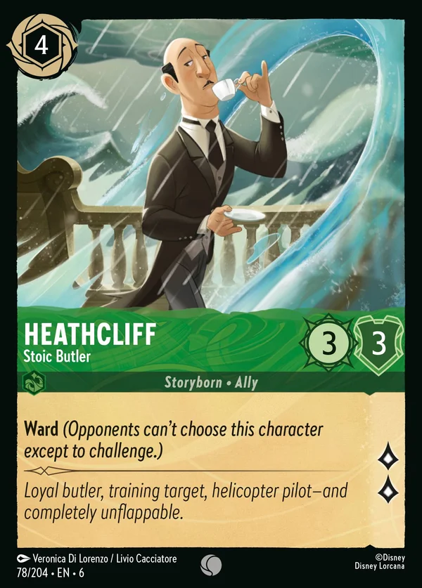 Heathcliff - Stoic Butler — Disney Lorcana Character card from Azurite Sea