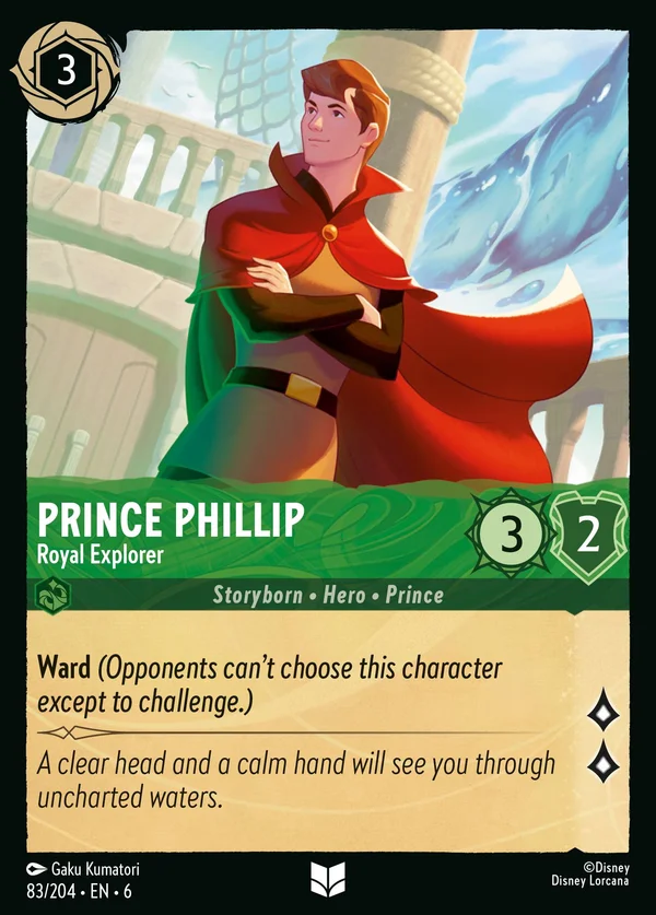 Prince Phillip - Royal Explorer — Disney Lorcana Character card from Azurite Sea