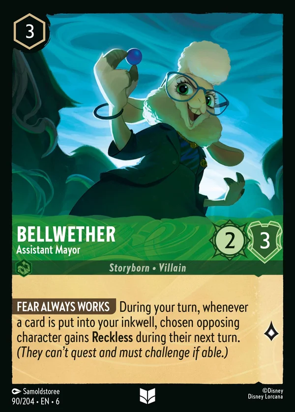 Bellwether - Assistant Mayor — Disney Lorcana Character card from Azurite Sea