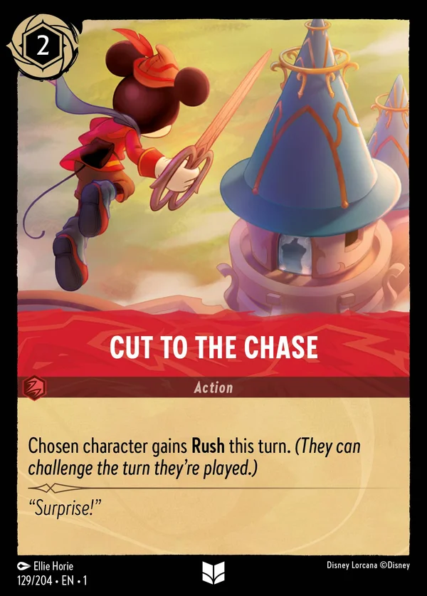 Cut to the Chase — Disney Lorcana Action card from The First Chapter