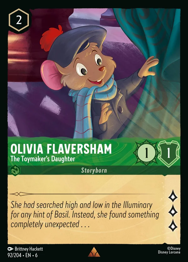 Olivia Flaversham - The Toymaker's Daughter — Disney Lorcana Character card from Azurite Sea