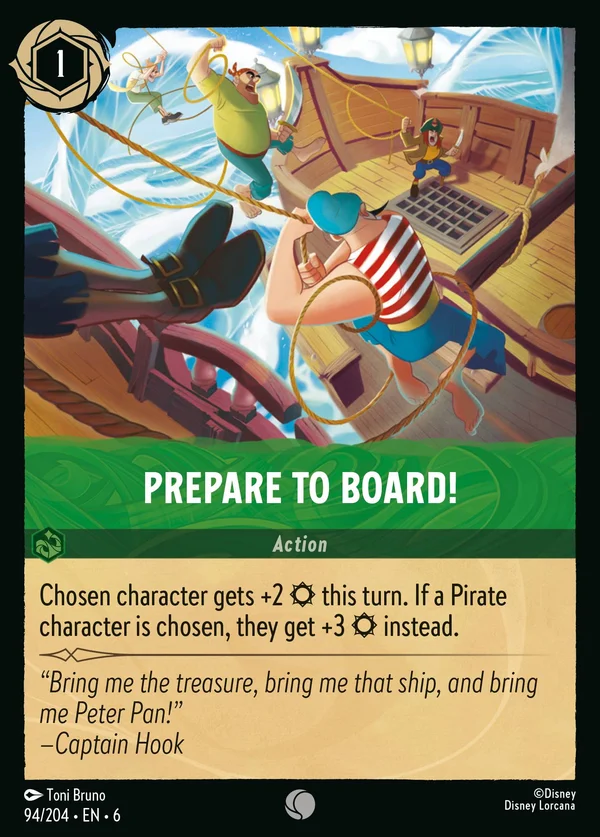 Prepare to Board! — Disney Lorcana Action card from Azurite Sea