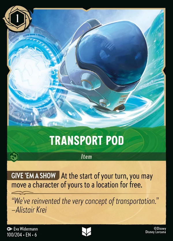 Transport Pod — Disney Lorcana Item card from Azurite Sea