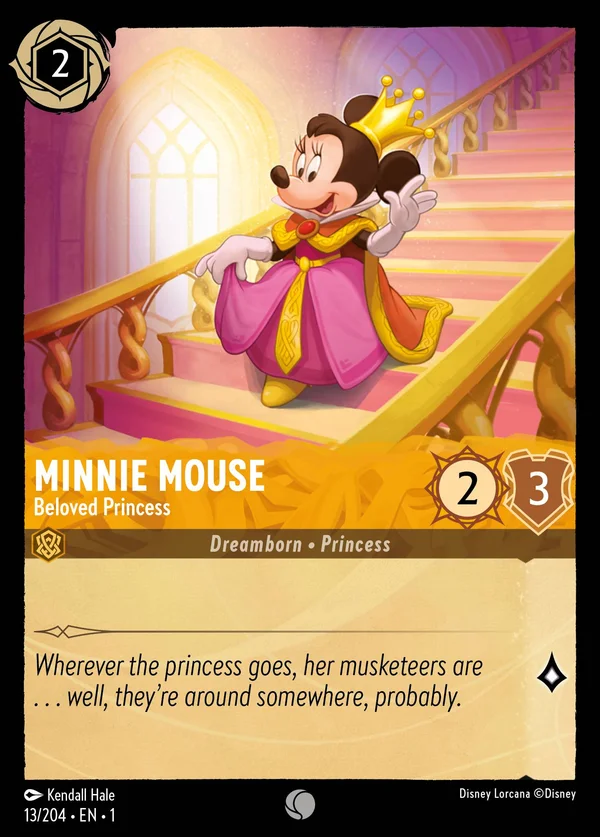Minnie Mouse - Beloved Princess — Disney Lorcana Character card from The First Chapter
