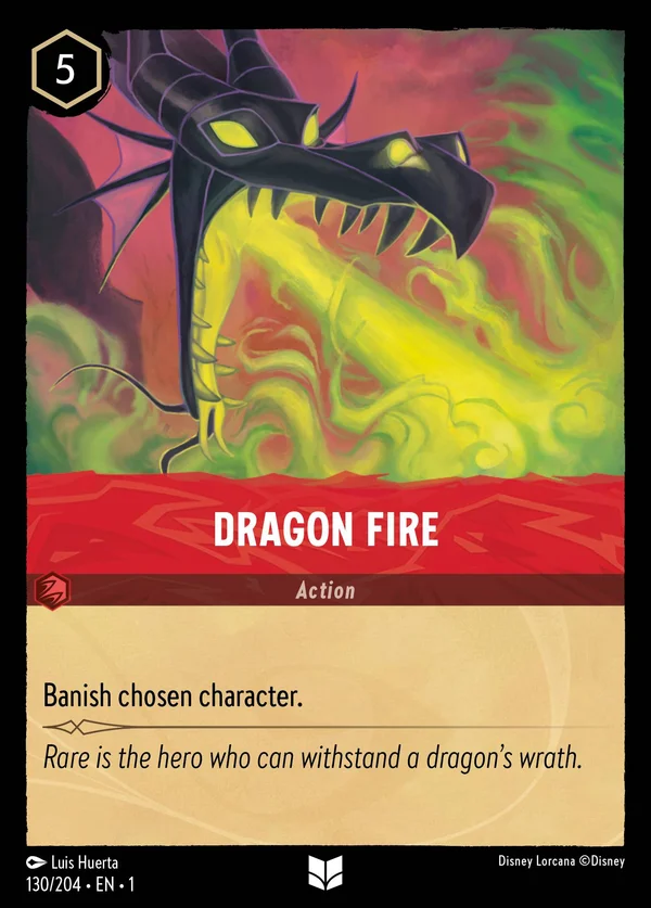 Dragon Fire — Disney Lorcana Action card from The First Chapter