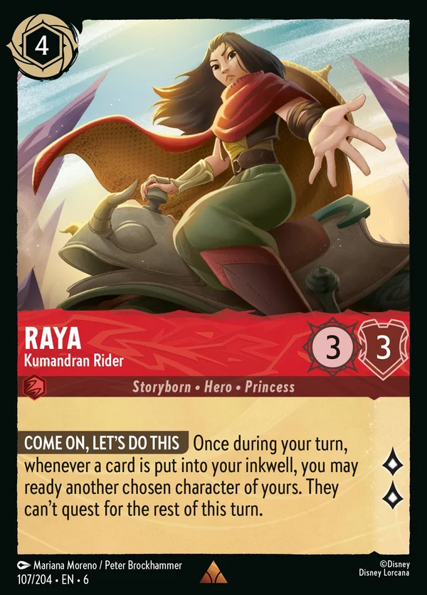 Raya - Kumandran Rider — Disney Lorcana Character card from Azurite Sea