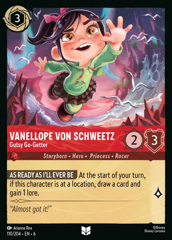 Vanellope von Schweetz - Gutsy Go-Getter — Disney Lorcana Character card from Azurite Sea