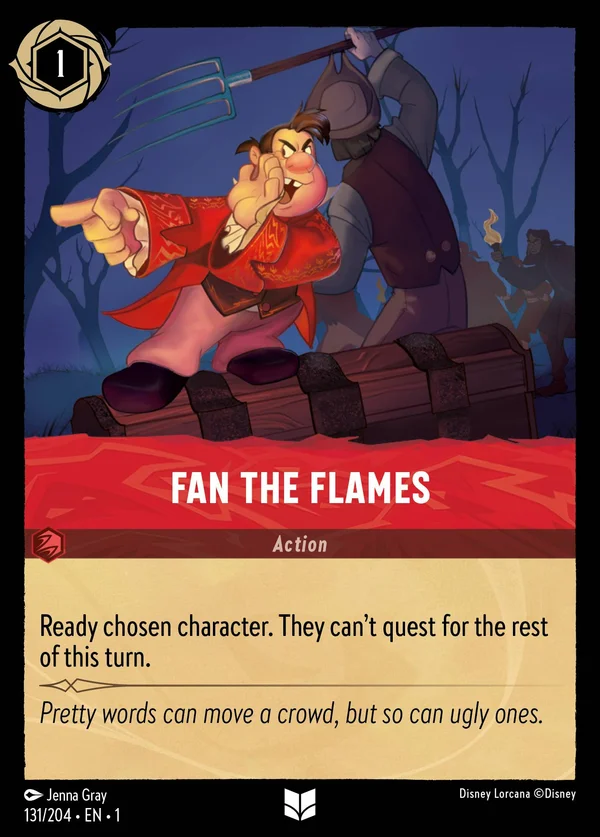 Fan the Flames — Disney Lorcana Action card from The First Chapter