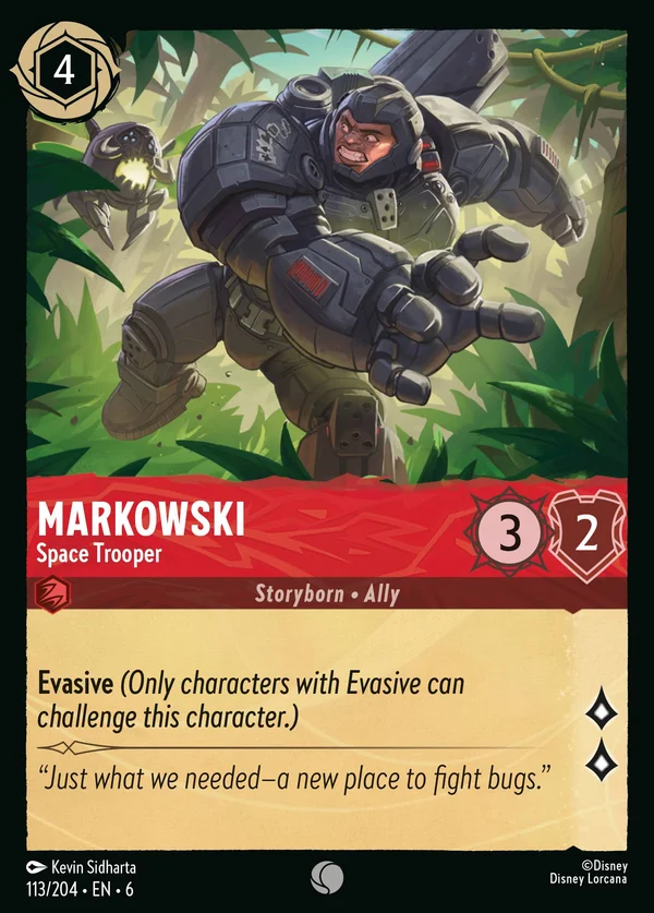 Markowski - Space Trooper — Disney Lorcana Character card from Azurite Sea