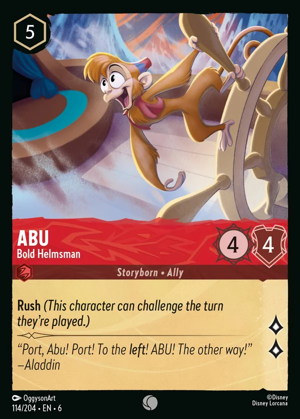 Abu - Bold Helmsman — Disney Lorcana Character card from Azurite Sea