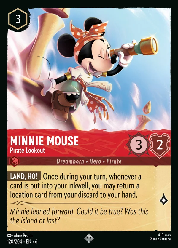 Minnie Mouse - Pirate Lookout — Disney Lorcana Character card from Azurite Sea