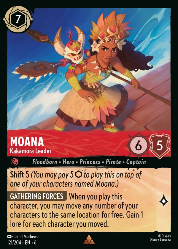 Moana - Kakamora Leader — Disney Lorcana Character card from Azurite Sea