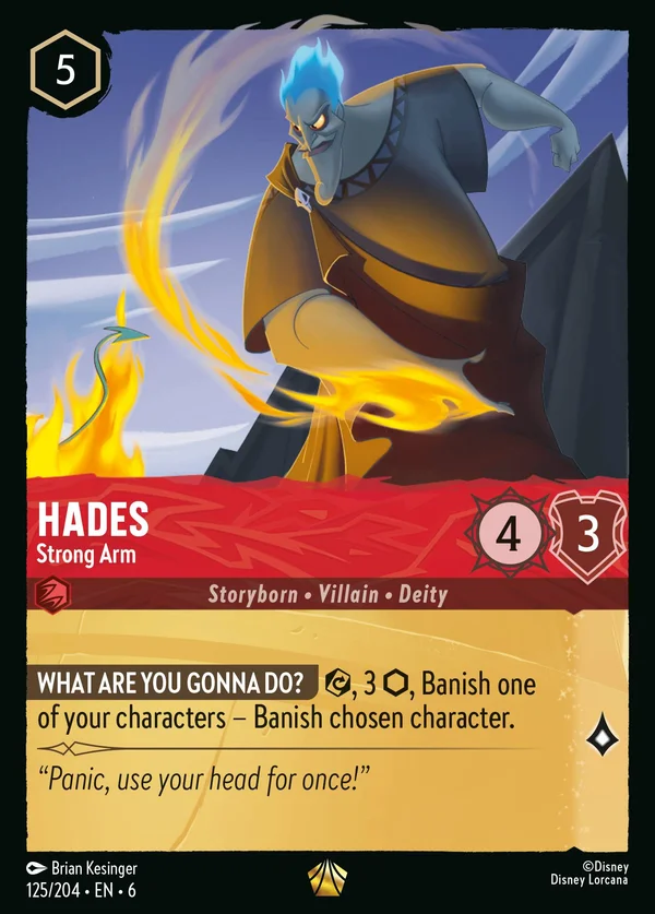 Hades - Strong Arm — Disney Lorcana Character card from Azurite Sea