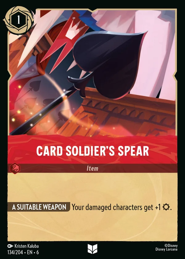 Card Soldier's Spear — Disney Lorcana Item card from Azurite Sea