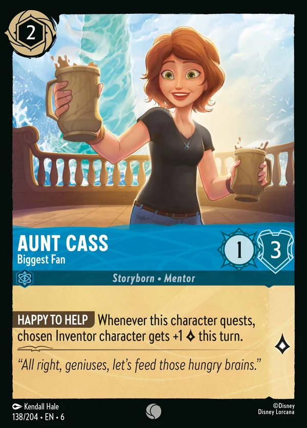 Aunt Cass - Biggest Fan — Disney Lorcana Character card from Azurite Sea