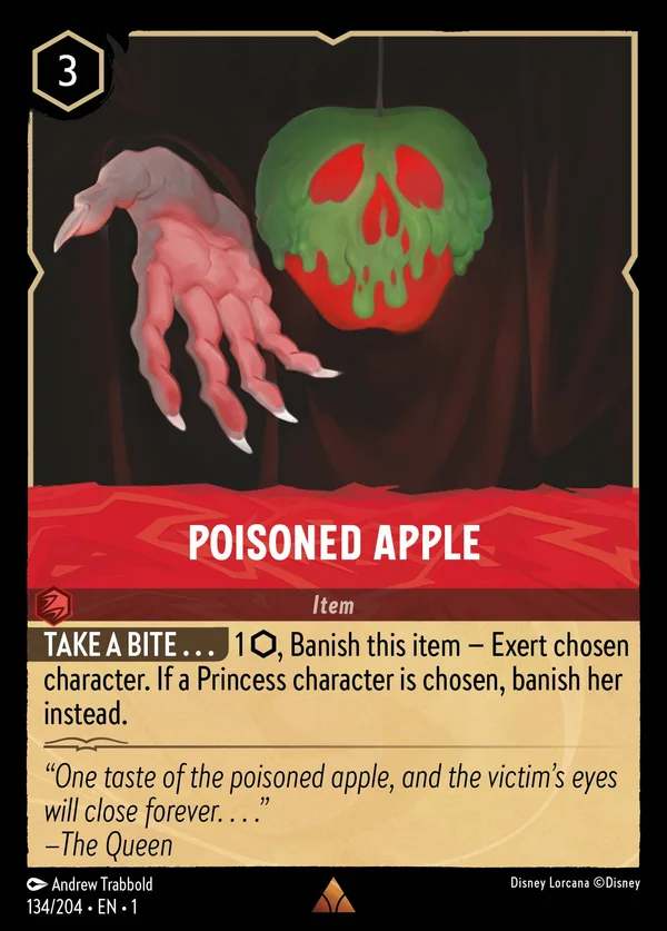 Poisoned Apple — Disney Lorcana Item card from The First Chapter