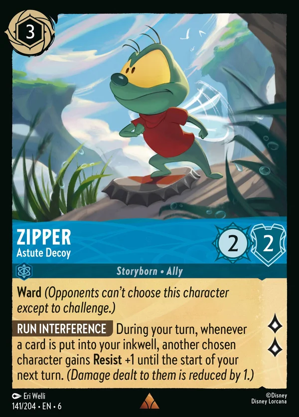 Zipper - Astute Decoy — Disney Lorcana Character card from Azurite Sea