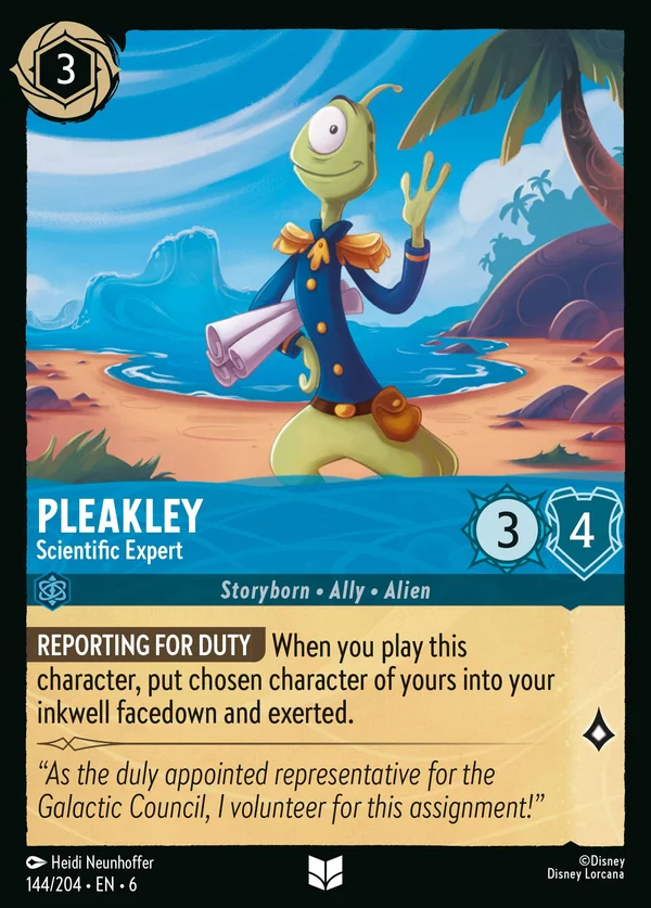 Pleakley - Scientific Expert — Disney Lorcana Character card from Azurite Sea