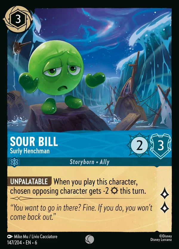 Sour Bill - Surly Henchman — Disney Lorcana Character card from Azurite Sea