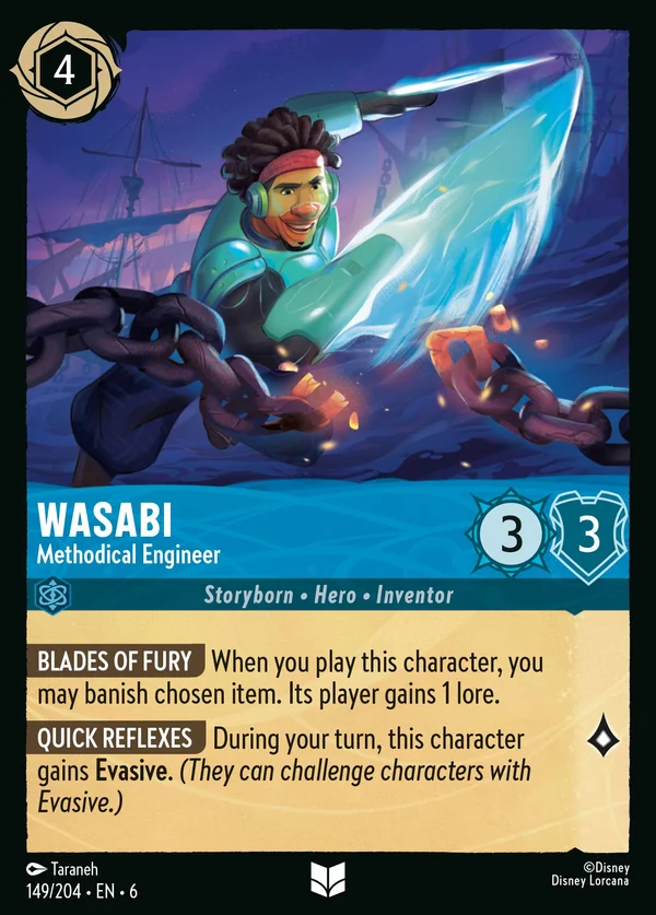 Wasabi - Methodical Engineer — Disney Lorcana Character card from Azurite Sea