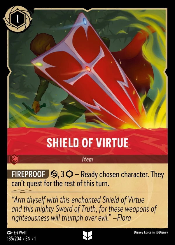 Shield of Virtue — Disney Lorcana Item card from The First Chapter