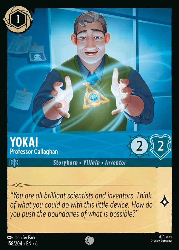 Yokai - Professor Callaghan — Disney Lorcana Character card from Azurite Sea