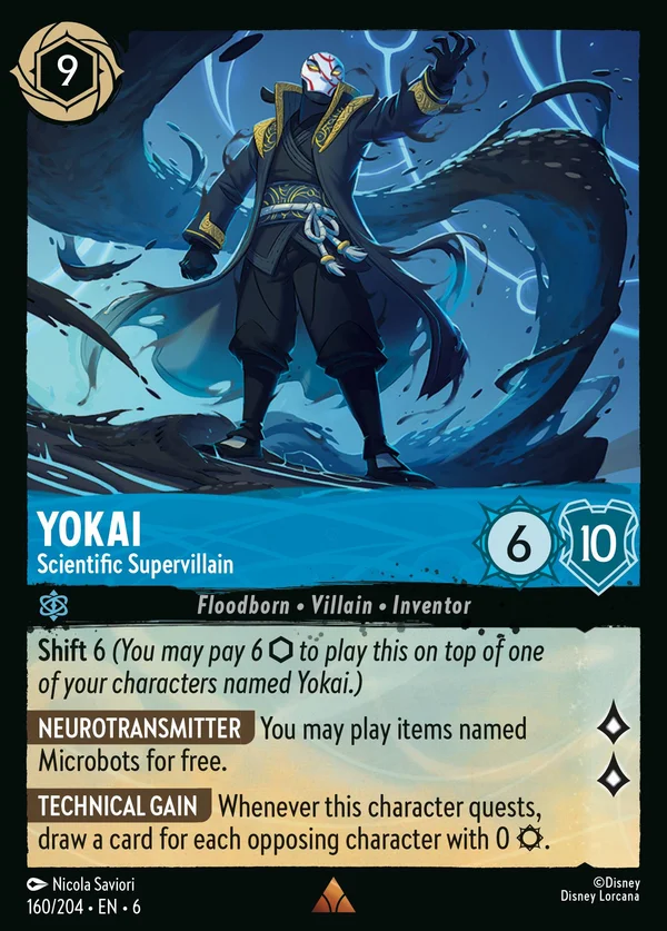 Yokai - Scientific Supervillain — Disney Lorcana Character card from Azurite Sea