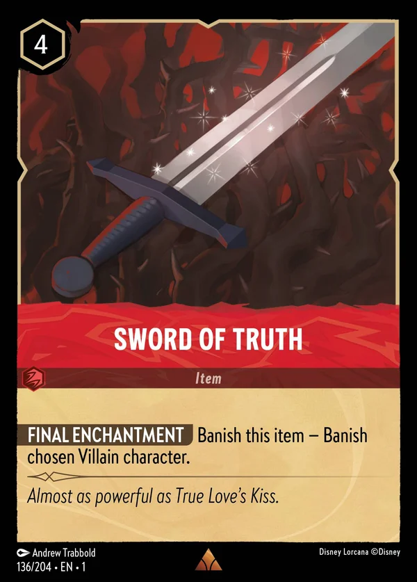 Sword of Truth — Disney Lorcana Item card from The First Chapter