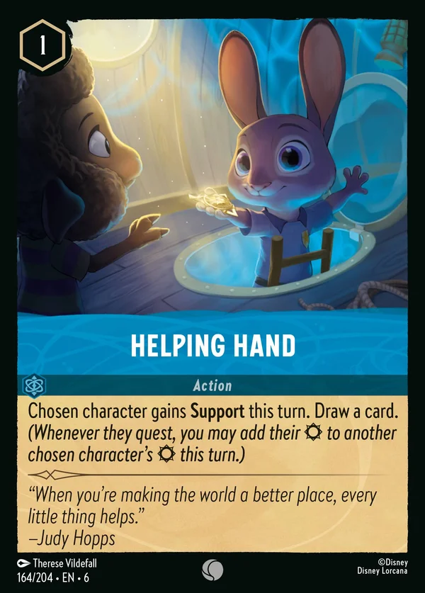 Helping Hand — Disney Lorcana Action card from Azurite Sea