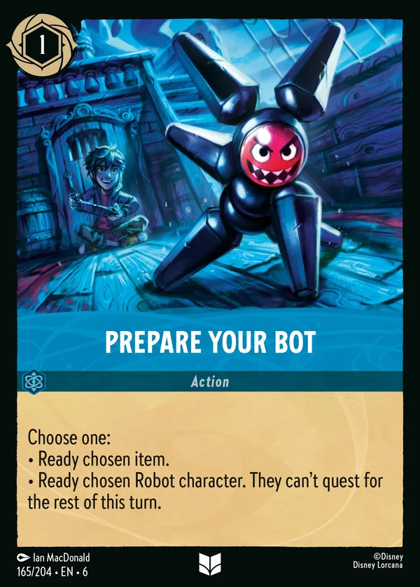 Prepare Your Bot — Disney Lorcana Action card from Azurite Sea