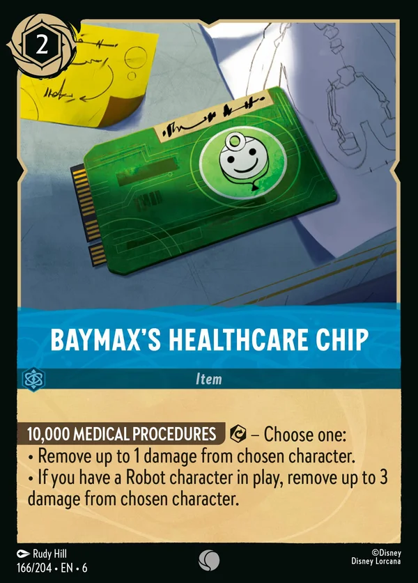 Baymax's Healthcare Chip — Disney Lorcana Item card from Azurite Sea