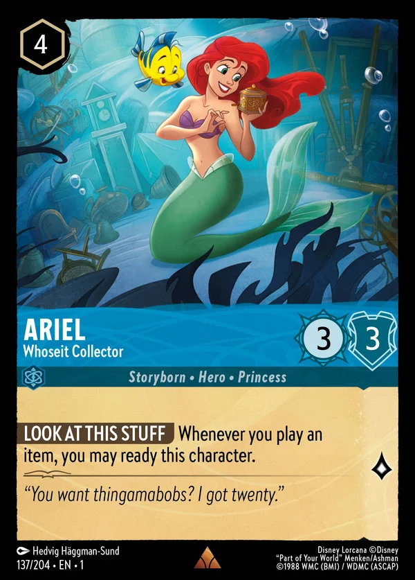 Ariel - Whoseit Collector — Disney Lorcana Character card from The First Chapter
