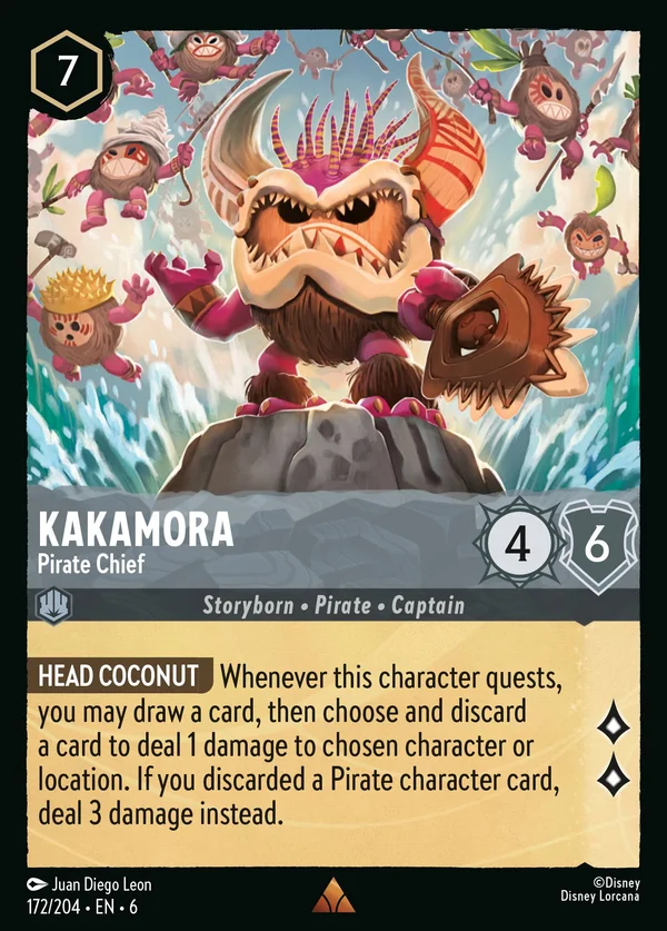 Kakamora - Pirate Chief — Disney Lorcana Character card from Azurite Sea