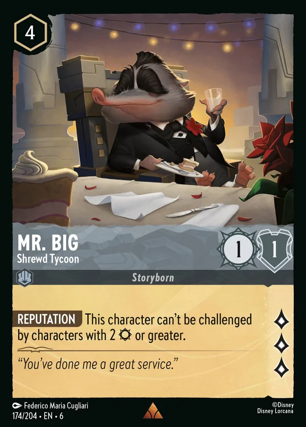 Mr. Big - Shrewd Tycoon — Disney Lorcana Character card from Azurite Sea