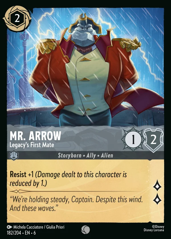 Mr. Arrow - Legacy's First Mate — Disney Lorcana Character card from Azurite Sea