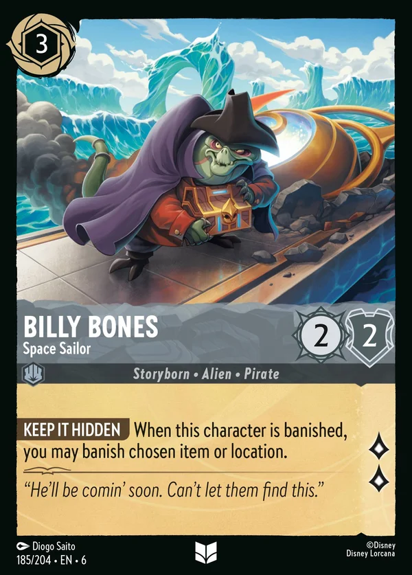 Billy Bones - Space Sailor — Disney Lorcana Character card from Azurite Sea