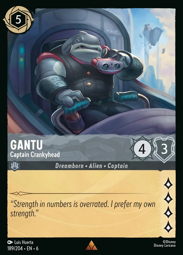 Gantu - Captain Crankyhead — Disney Lorcana Character card from Azurite Sea