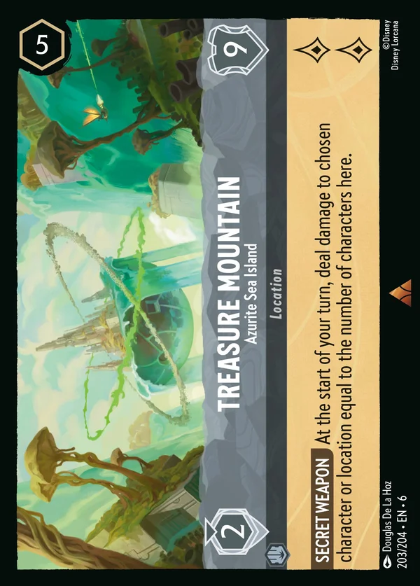 Treasure Mountain - Azurite Sea Island — Disney Lorcana Location card from Azurite Sea