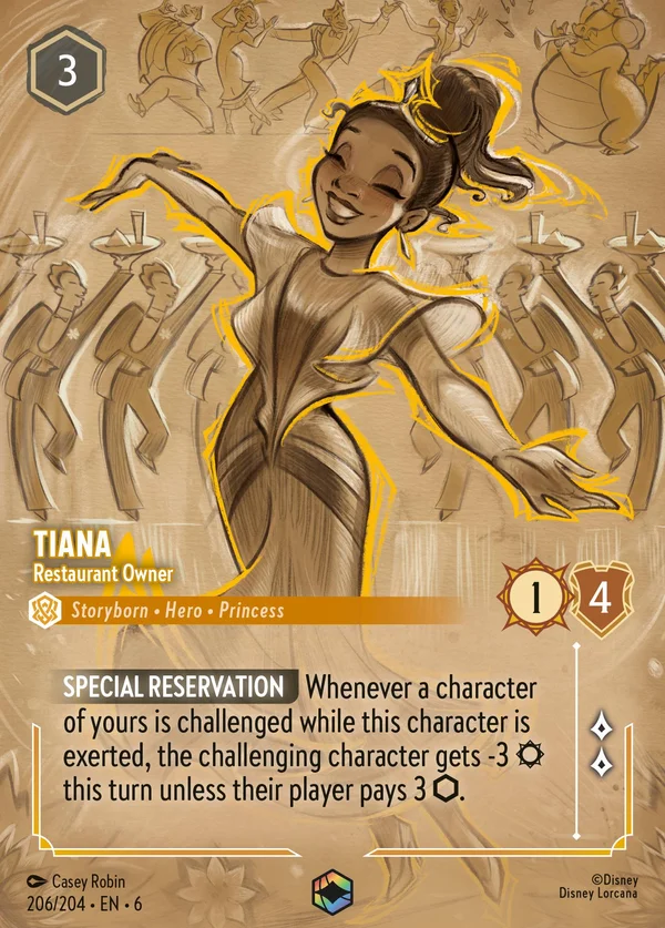 Tiana - Restaurant Owner — Disney Lorcana Character card from Azurite Sea