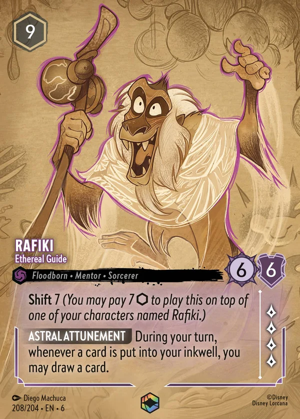 Rafiki - Ethereal Guide — Disney Lorcana Character card from Azurite Sea